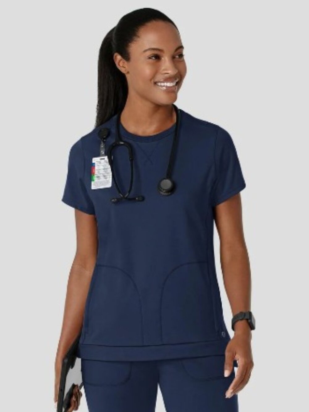 RENEW Knit Women's Flex-n-Reach Crew Neck Scrub Top, Size Large *NWOT (Style 635
